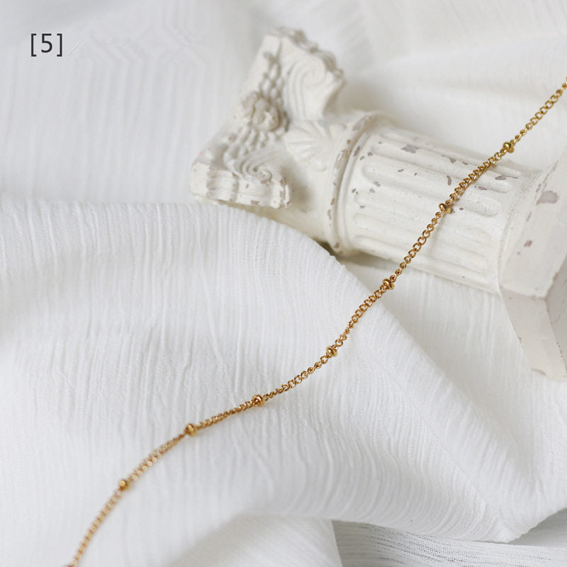 Twist Chain Snake-Shaped Chain Bamboo O-Shaped Chain Titanium Steel Gold-Plated Bare Chain