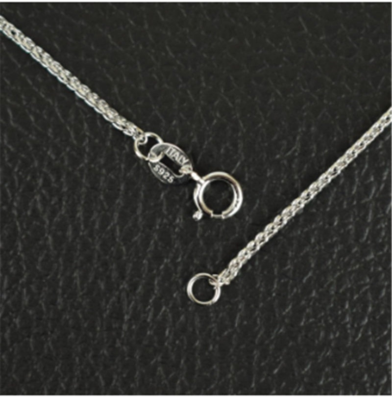 Chopin Chain Long Sweater Chain Bare Chain Woven Chain Silver Necklace