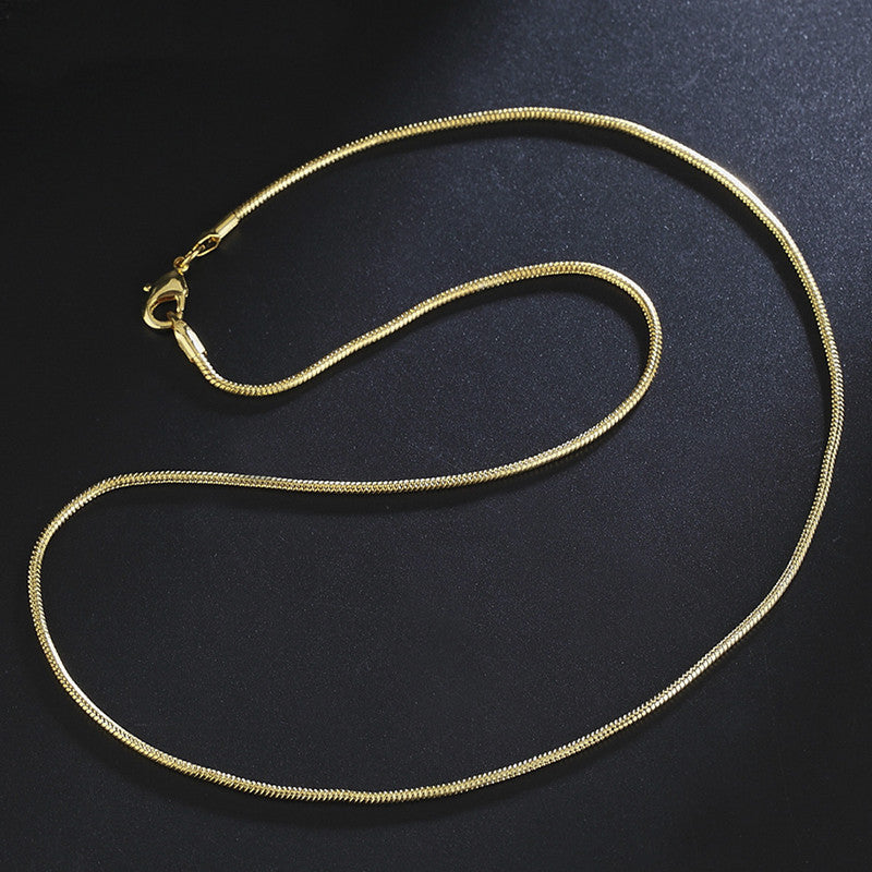 Round snake chain chain necklace