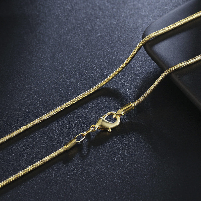 Round snake chain chain necklace