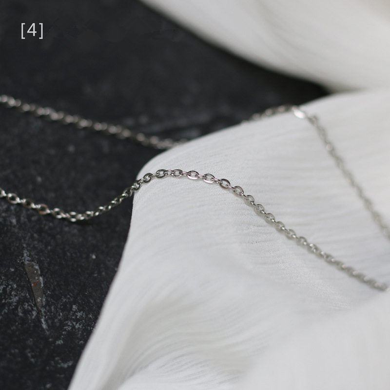 Twist Chain Snake-Shaped Chain Bamboo O-Shaped Chain Titanium Steel Gold-Plated Bare Chain