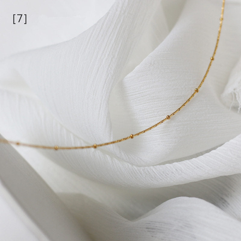 Twist Chain Snake-Shaped Chain Bamboo O-Shaped Chain Titanium Steel Gold-Plated Bare Chain