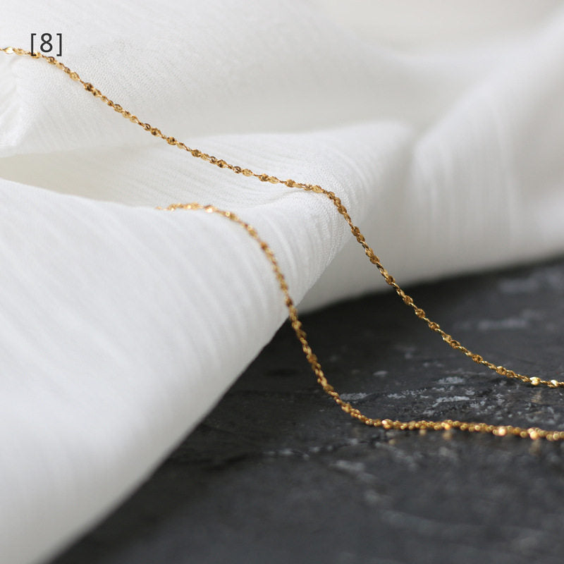 Twist Chain Snake-Shaped Chain Bamboo O-Shaped Chain Titanium Steel Gold-Plated Bare Chain