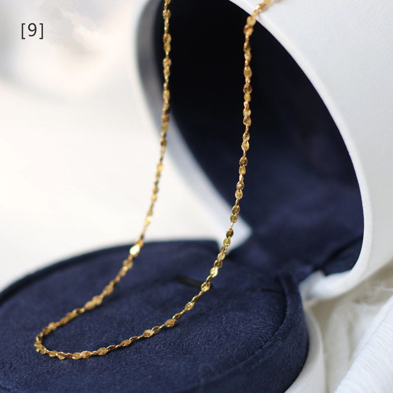 Twist Chain Snake-Shaped Chain Bamboo O-Shaped Chain Titanium Steel Gold-Plated Bare Chain