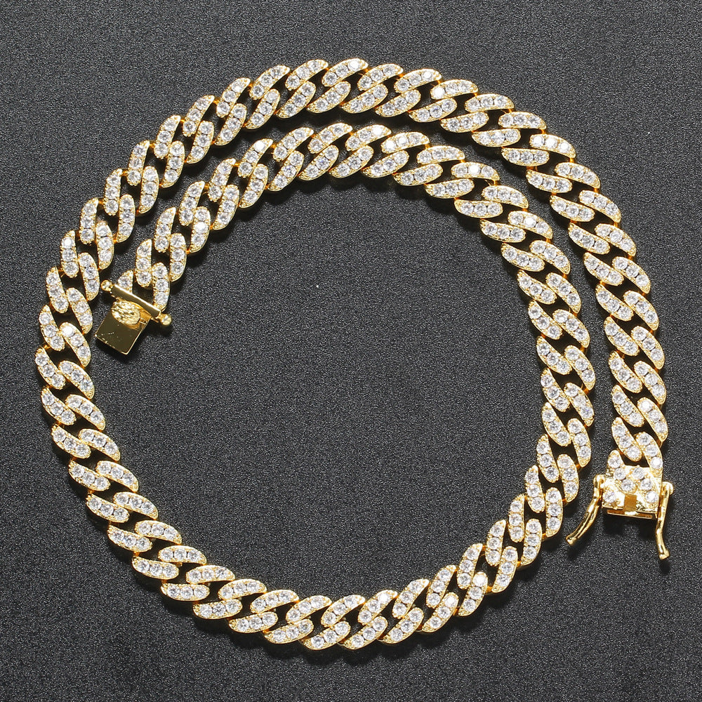 European Hip Hop Individual Gift Copper Zircon-laid Necklace